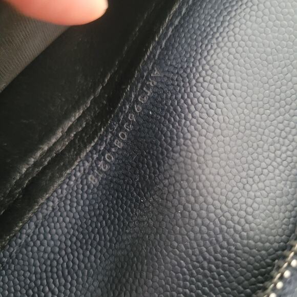 Saint Laurent Men's Leather Wallet Solid Navy Blue Card Bill Holder Long Clutch - Picture 5 of 11